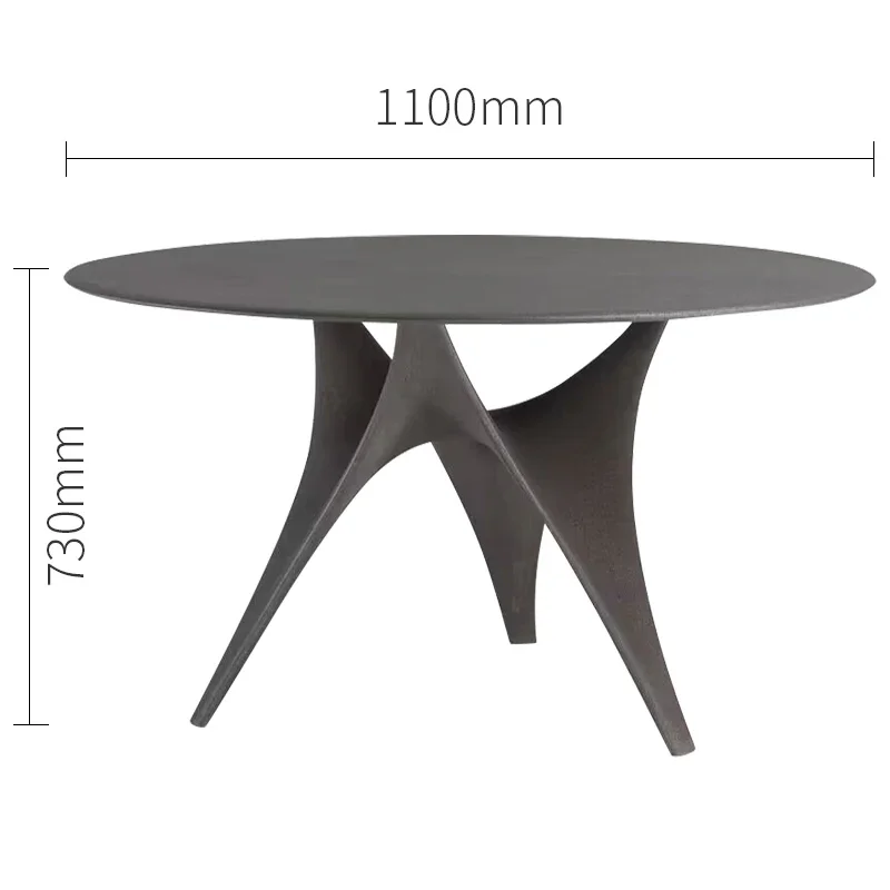 Italian Designer Model Minimalist Tempered Glass Dining Table Modern Simple Home Small Apartment Round Table