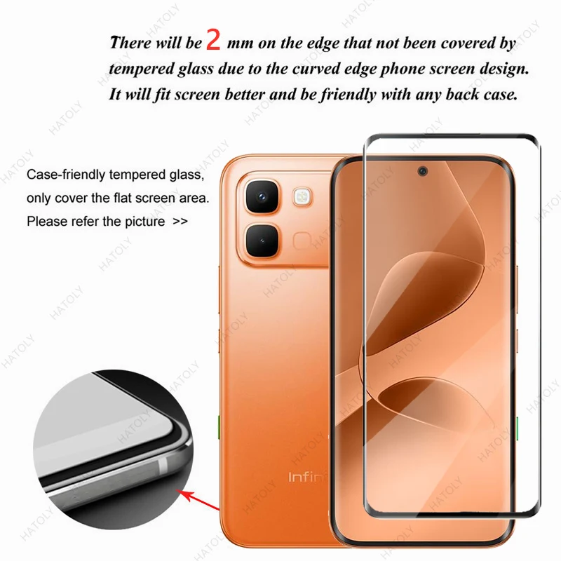 Película protectora de vidrio para Infinix Note Edge, Protector de pantalla de vidrio curvado 3D para Infinix Note Edge 5G, Protector de lente de cámara