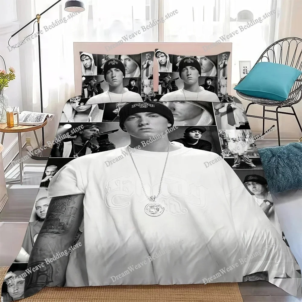 Eminem The Death of Slim Shady Duvet Cover Set Home Style Bedding Soft Laundry Cotton Bed Student Dormitory Gift