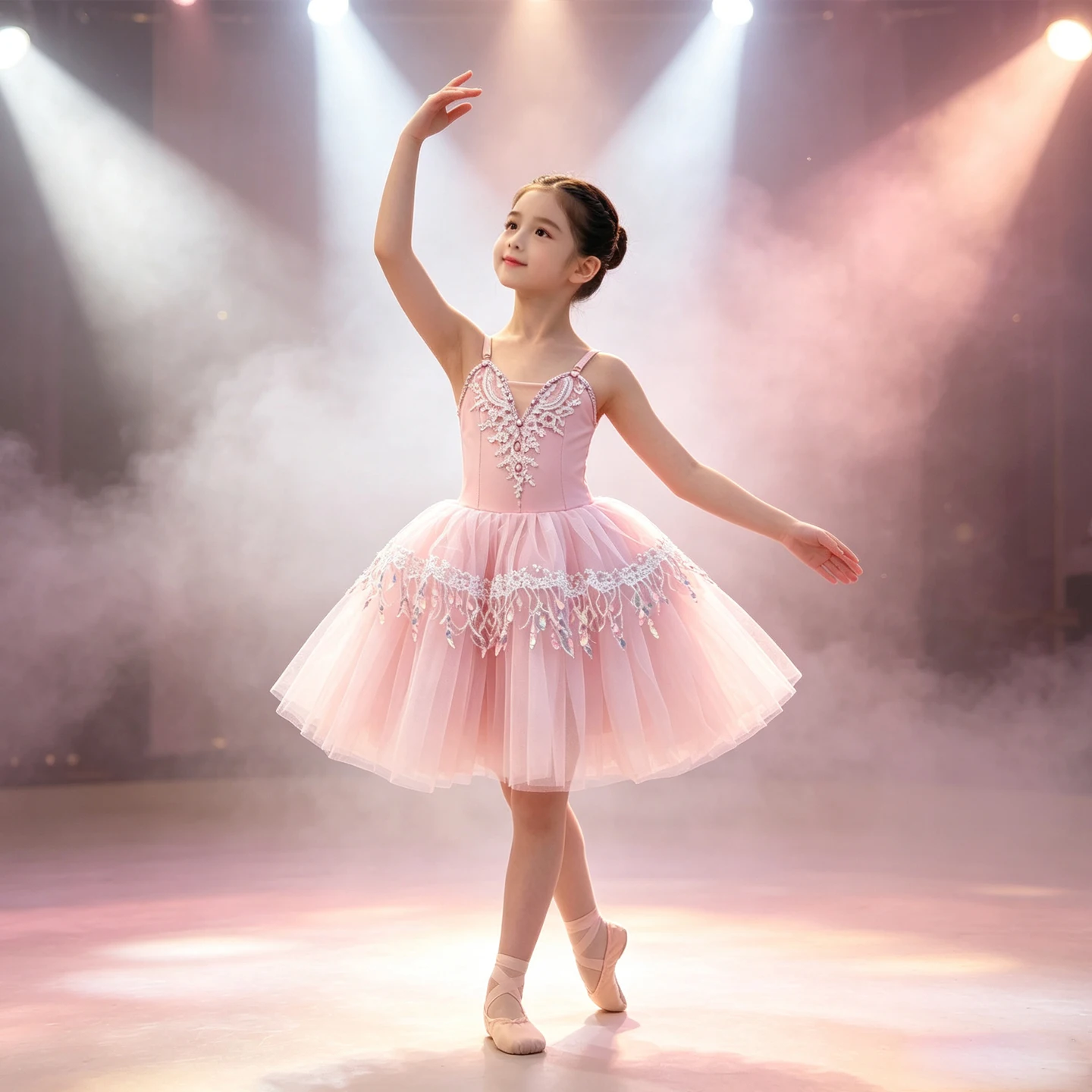 Children's Girls Professional Dance Tutu Sequin Spaghetti Strap Puffy Skirt Blue Dance Kids