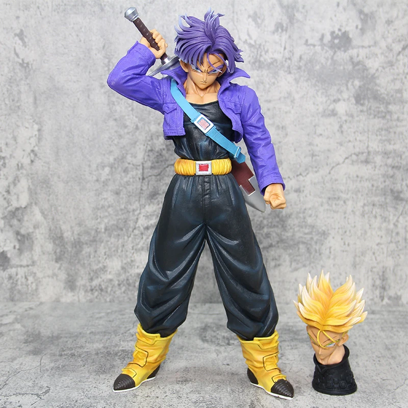 44cm Anime Figure Dragon Ball Z Goku Trunks Action Figure GK statua oversize modello in PVC giocattoli per regali per bambini modello a mano grande