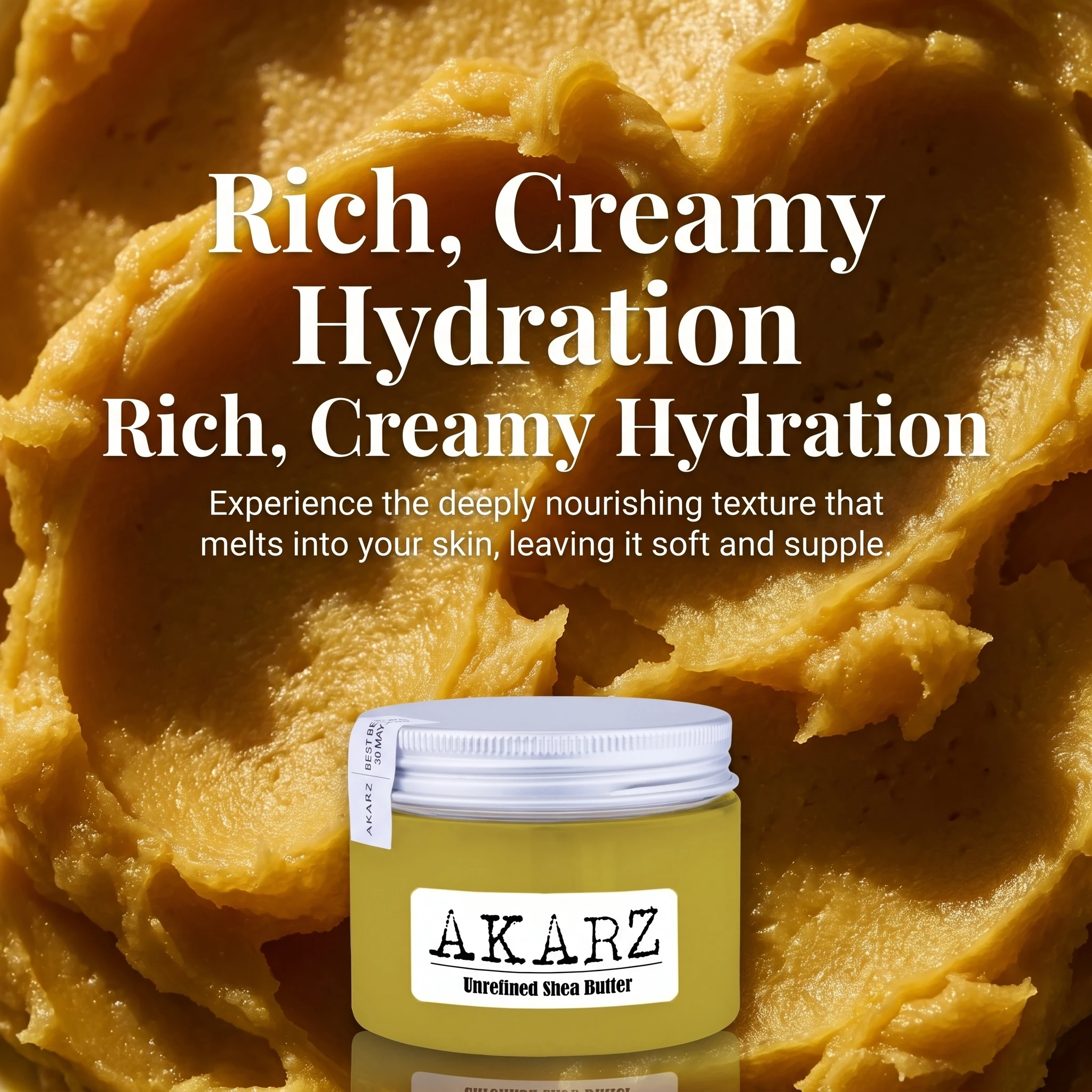 AKARZ Unrefined Shea Butter highquality origin West Africa Yellow solid Skin care products Cosmetic raw materials base oil