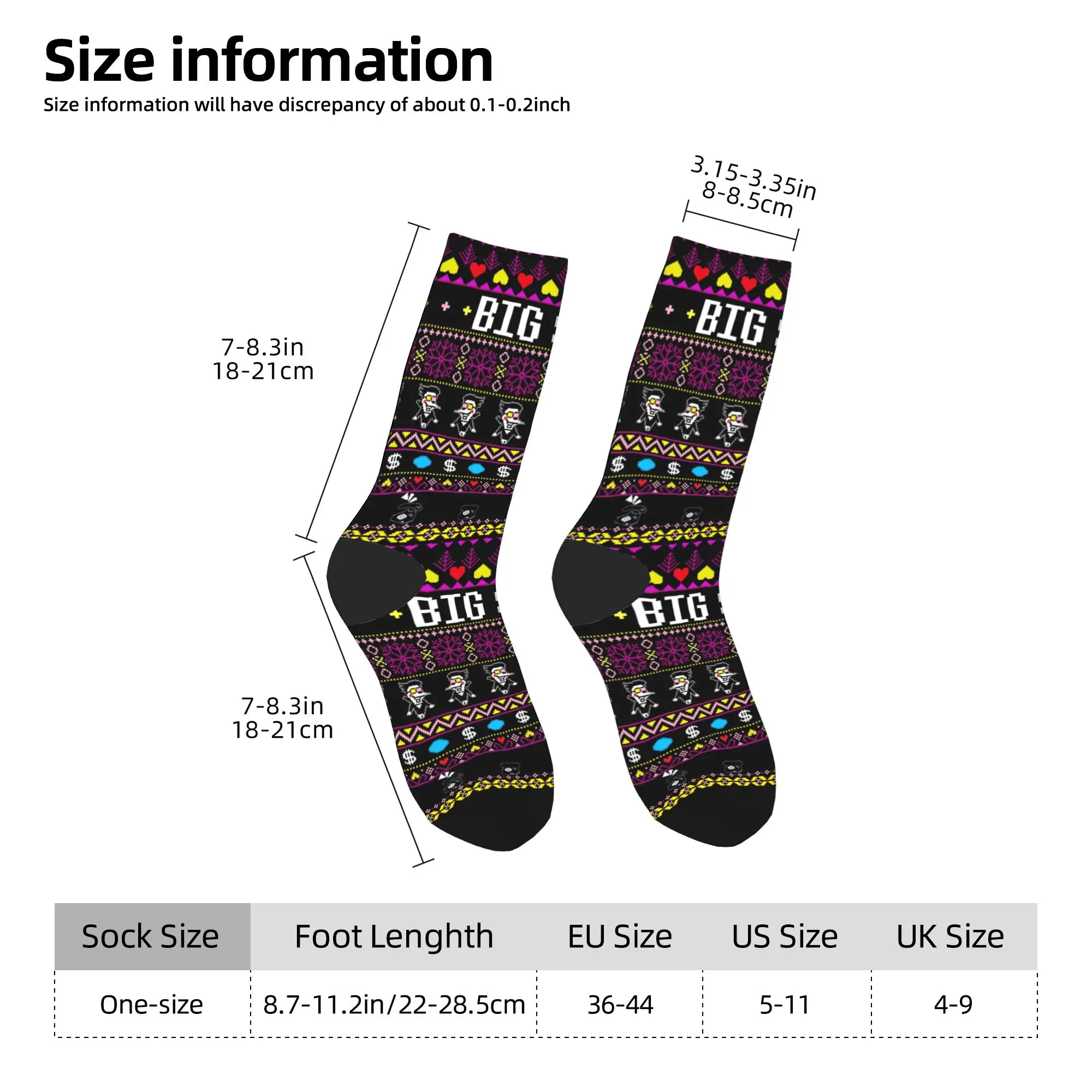 Spamton's BIG SHOT Kromer Krismas Deltarune calcetines hombres mujeres calcetines de alta calidad Primavera Verano Otoño Invierno calcetines de tubo medio