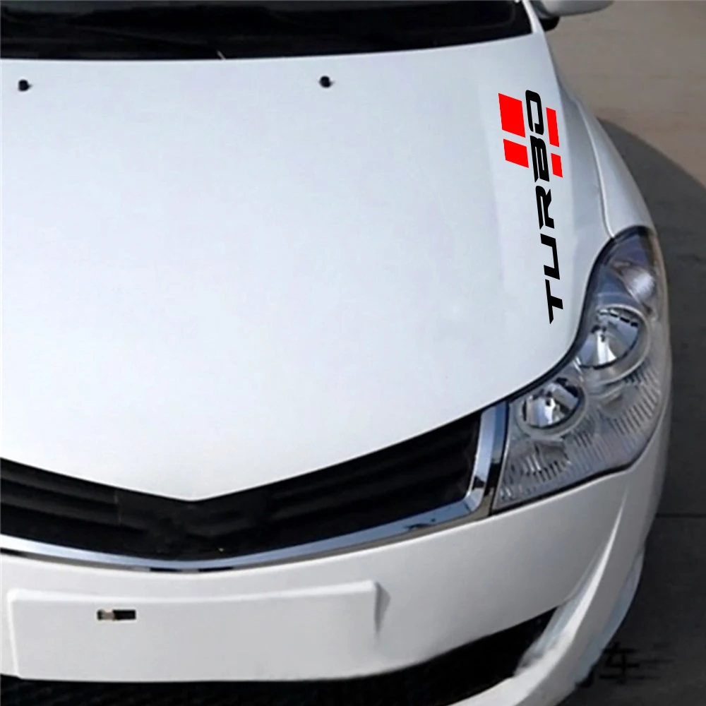 

New Turbo Text Car Stickers Universal Auto Tunning Decal Red Black Color Stickers For Car Body Decor