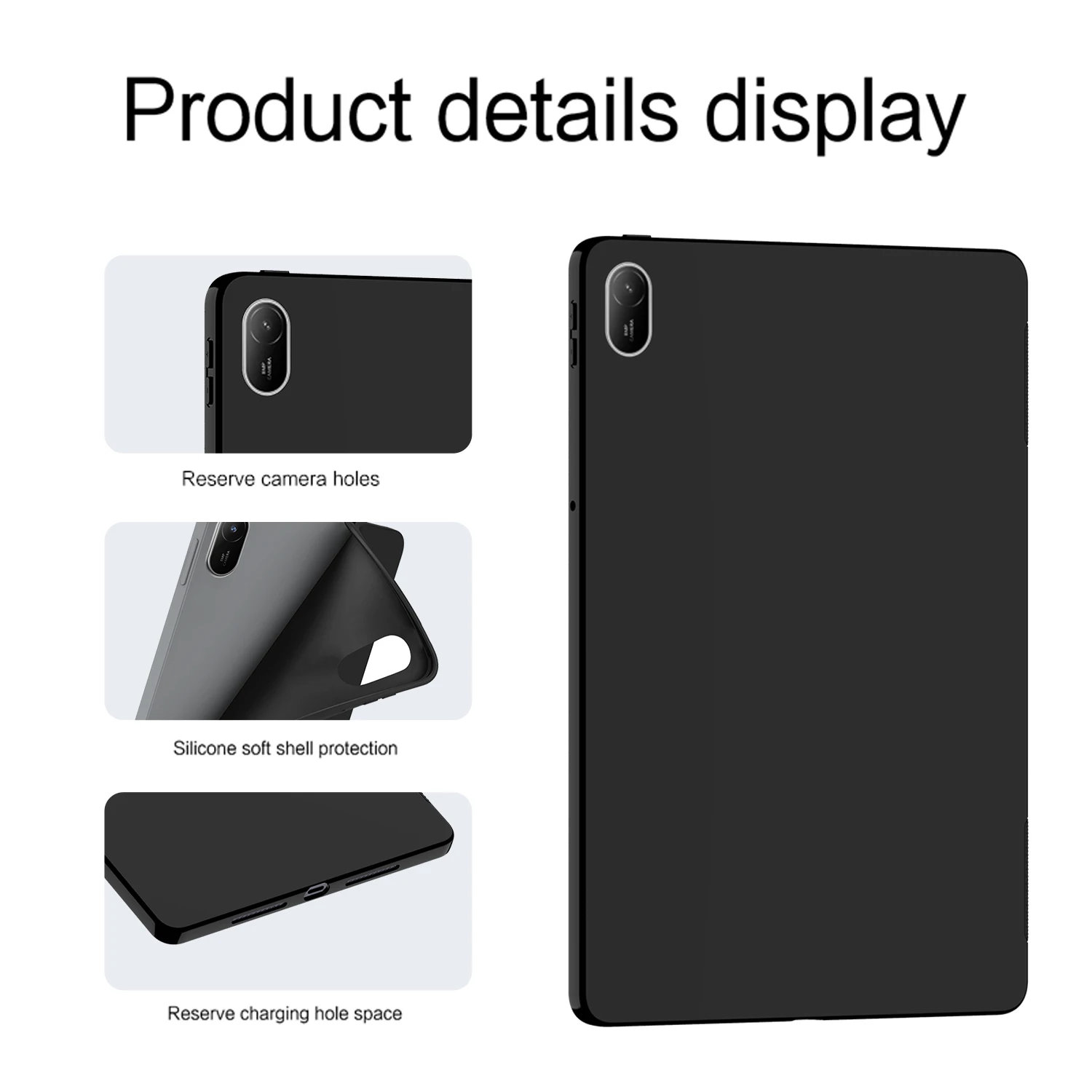 AJIUYU Soft Case For Huawei MatePad SE 11 inch 2024 AGS6-W00 AGS6-W09 Silicone Cover Shell Matepad SE 11'' Tablet TPU Back Case