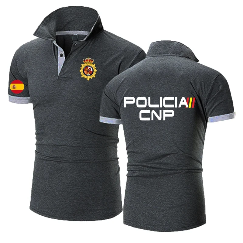 اسبانا الشرطة اسبانيا اسبانيا الوطنية Policias قمصان بولو Cnp Uip Upr مكافحة الشغب سوات جيو يذهب القوات الخاصة الرجال قميص بولو