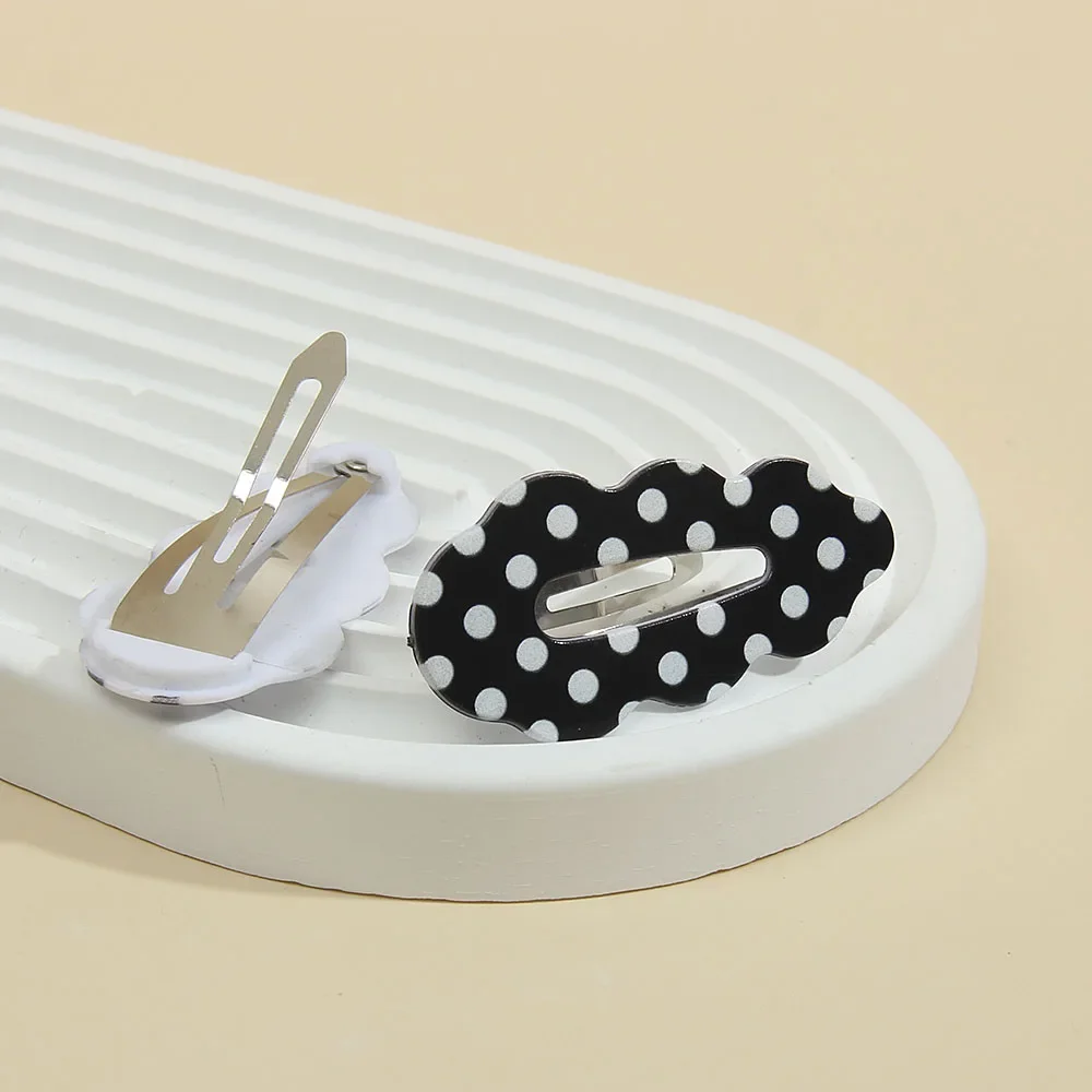 2 unids/set mujeres niñas impreso flor nube BB Clips DIY Color sólido pasador punto horquillas sombreros INS accesorios para el cabello de moda