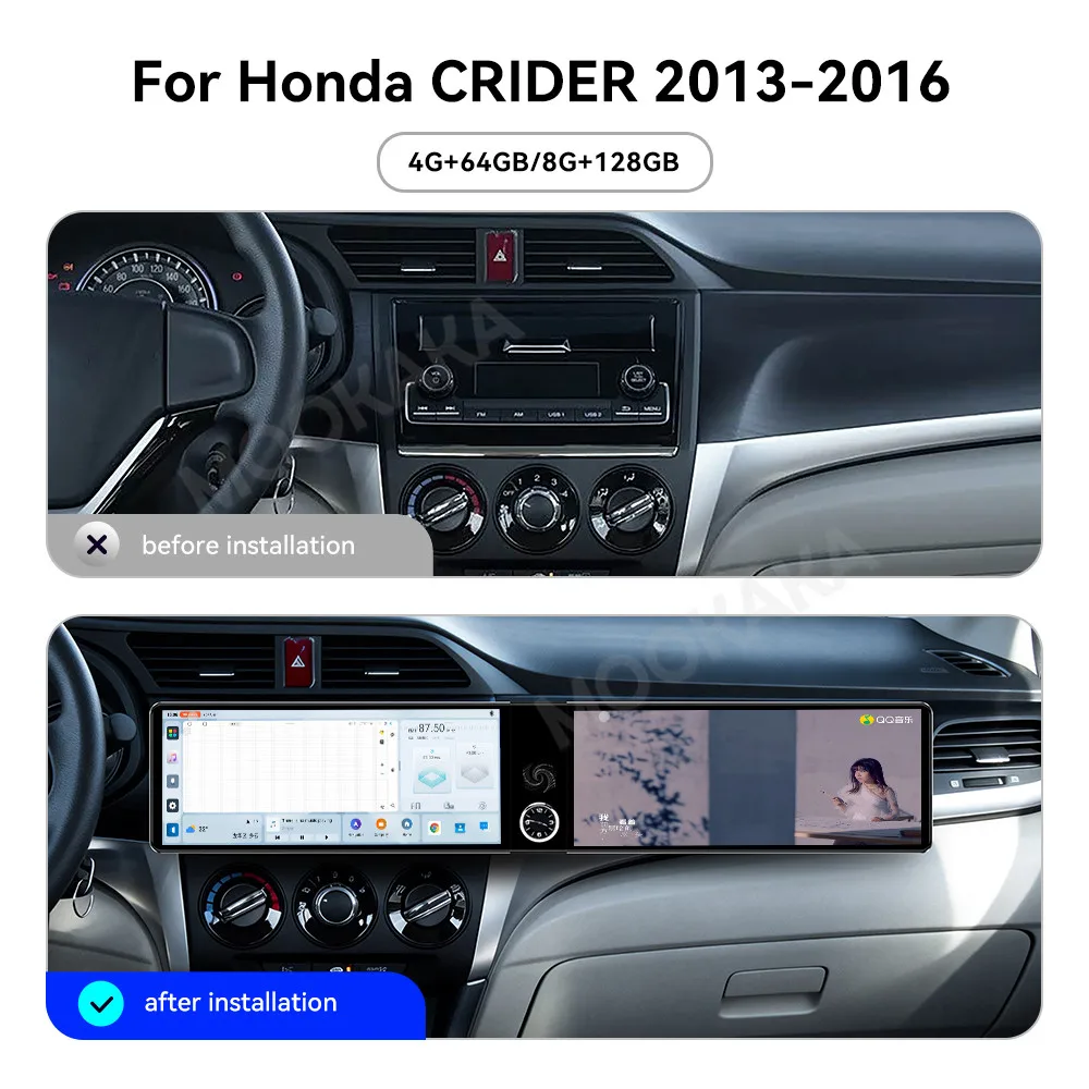 12.3 Inch Screen Car Radio For Honda CRIDER 2013-2016 Android GPS Navigation Multimedia Video Player Stereo Receiver Head Unit