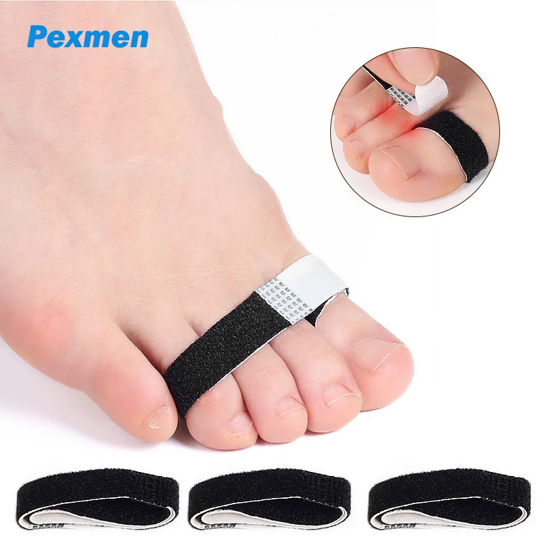 

Pexmen 1/2/5Pcs Hammer Toe Straightener Hammertoe Corrector Splints Toe Cushioned Bandages for Curled Broken Crooked Toes