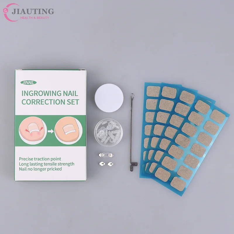 1/2Set Strumenti per la correzione dell'unghia del piede incarnita in acciaio inossidabile Pedicure Recupera incorporare il trattamento dell'unghia del piede Strumento di correzione professionale per la cura del piede