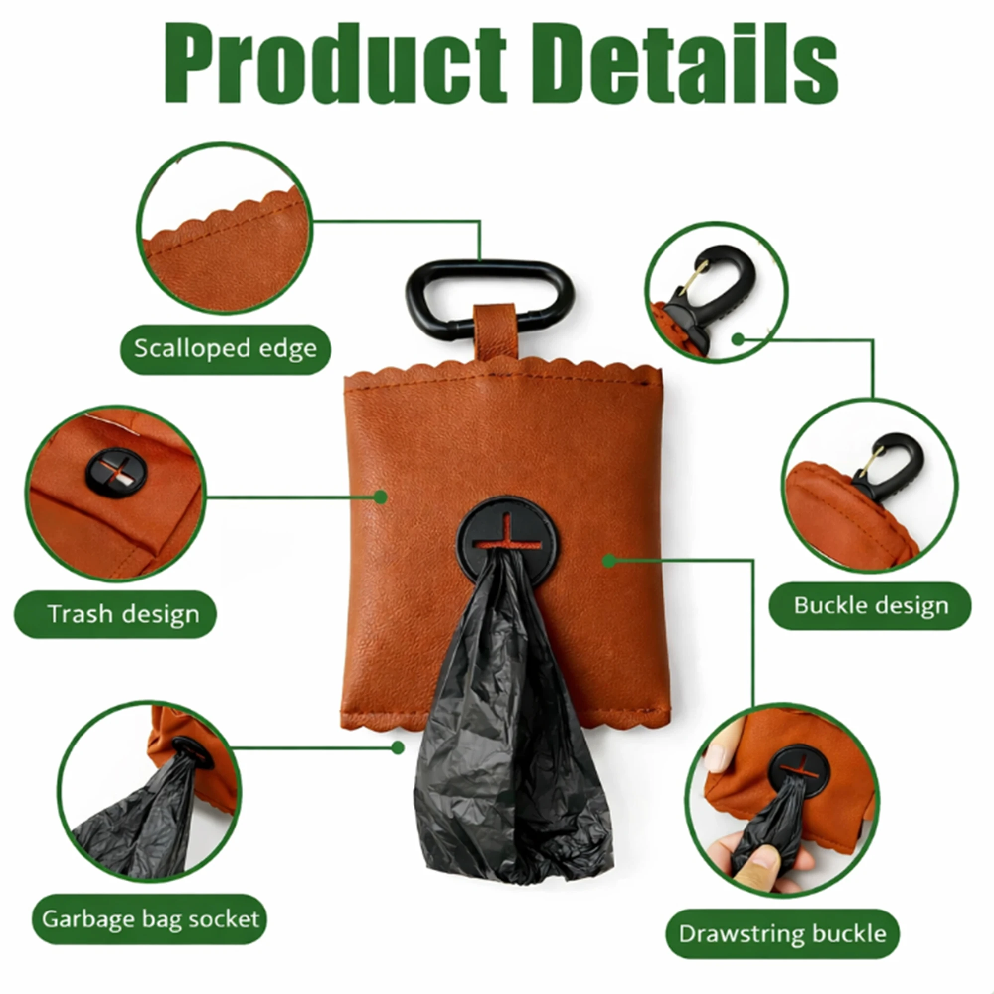 Dog Poop Bags Outdoor Dog Walking Garbage Bags Storage Pouch Portable Compact Waist Hanging Thickened Leakproof Pet Supplies