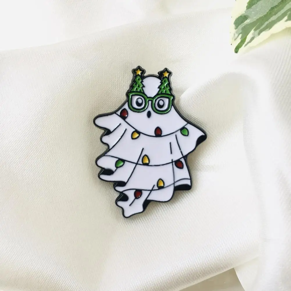 Christmas Brooch Brooch Pin Festive Santa Claus Cartoon Brooch Set for Christmas New Year Party Anti-slip Polished Coat Collar