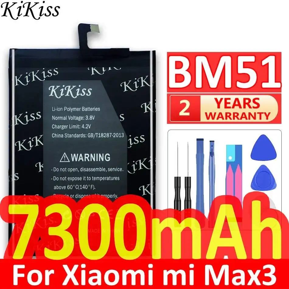 

For Xiaomi MI Max 3 Max3 High Compatibility Mobile Phone Battery BM51 7300Mah