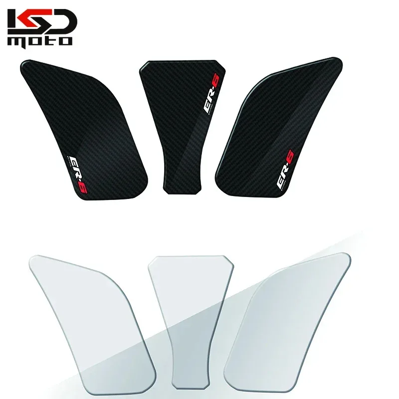 For ER-6N ER6N ER 6N 2012-2016, 3M Motorcycle Tank Pad Anti-Slip Side Gas Knee Grip Traction Pads Protective Sticker