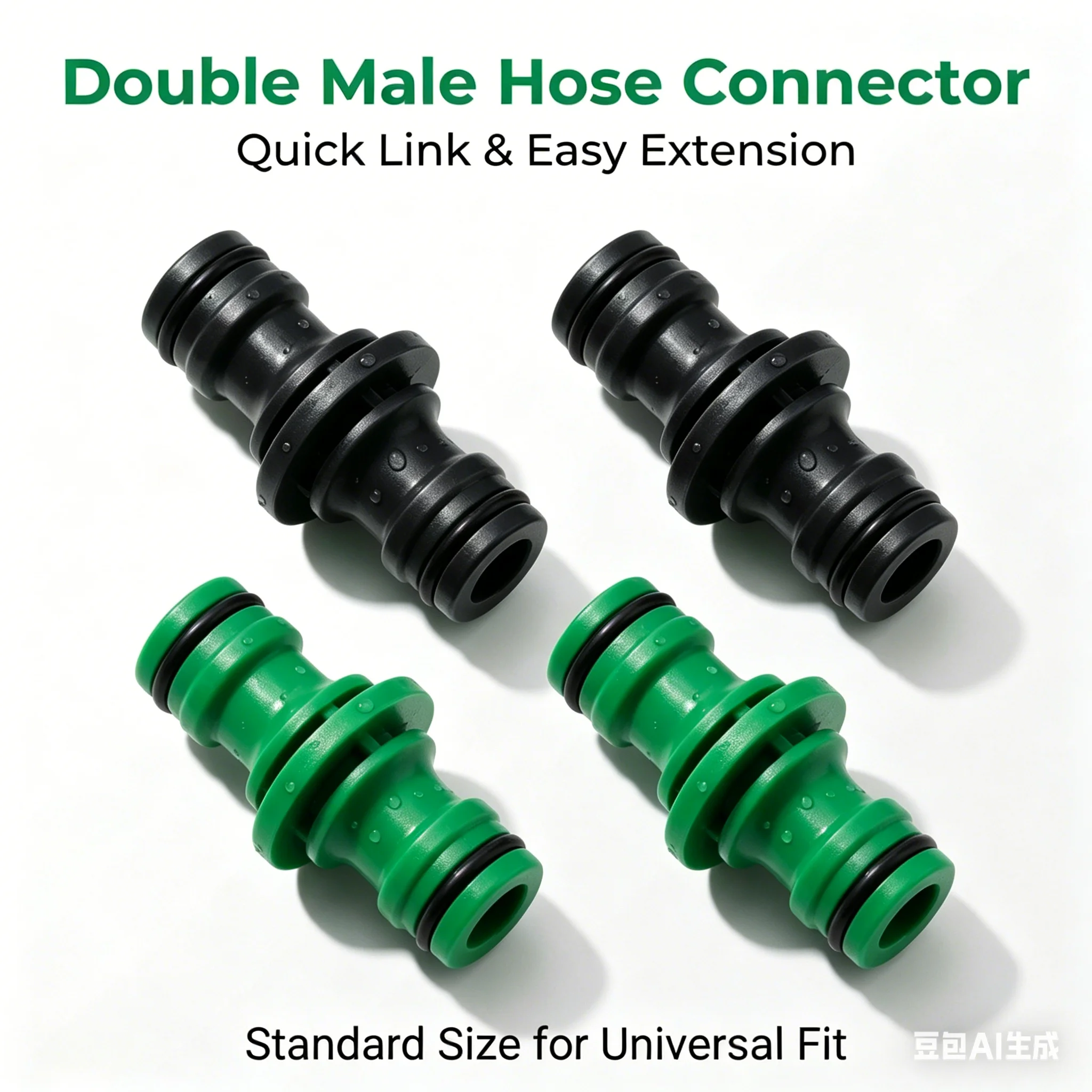 2 Way Garden Hose Connector Joiner Male Coupler Water Pipe Tap Male 1/2' Watering Equipment Garden Watering Hose Connector