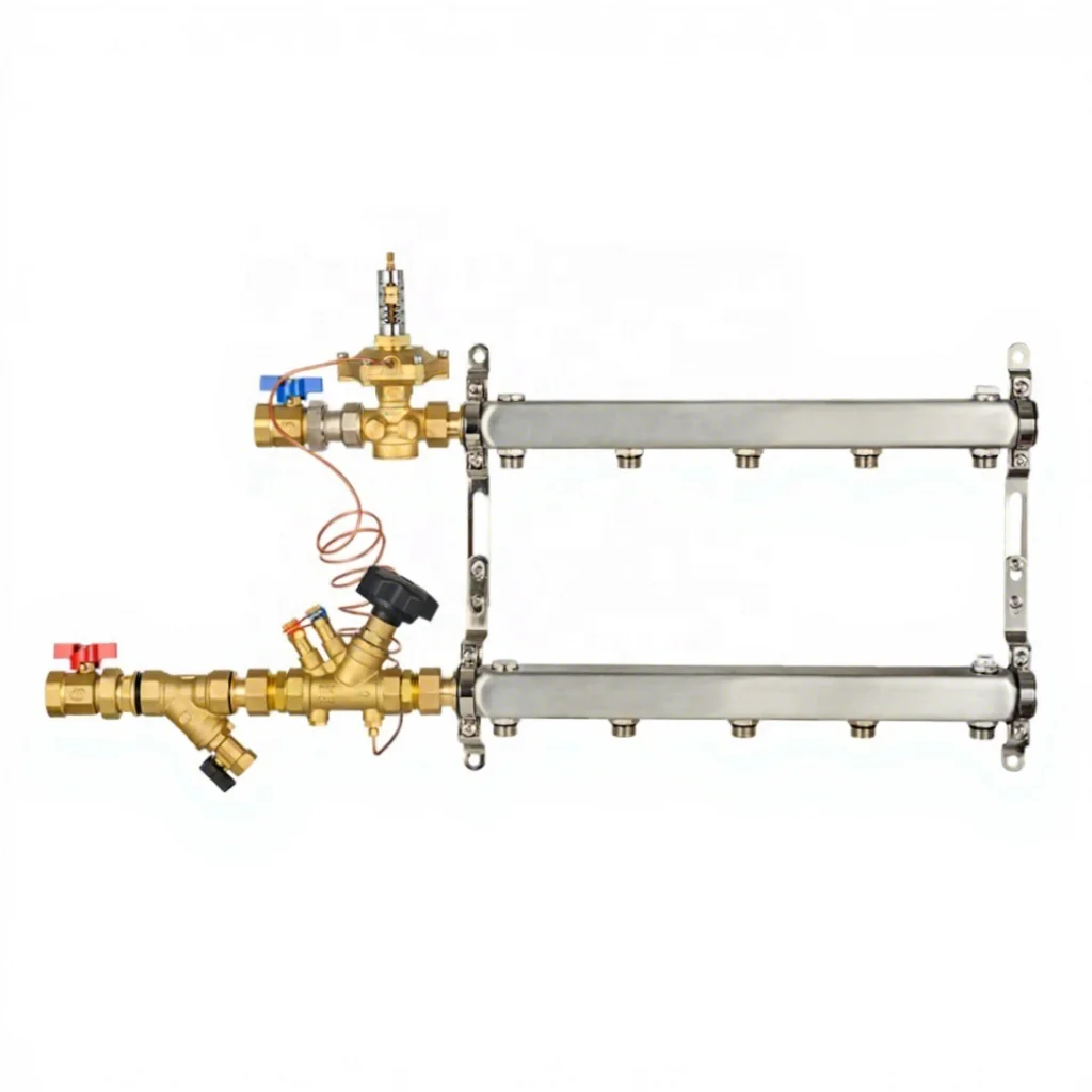 ATV&UTVModern Central Heating Water Distribution Manifold Unit Stainless Steel Control Pre-Filter Valve Differential Pressure Ap