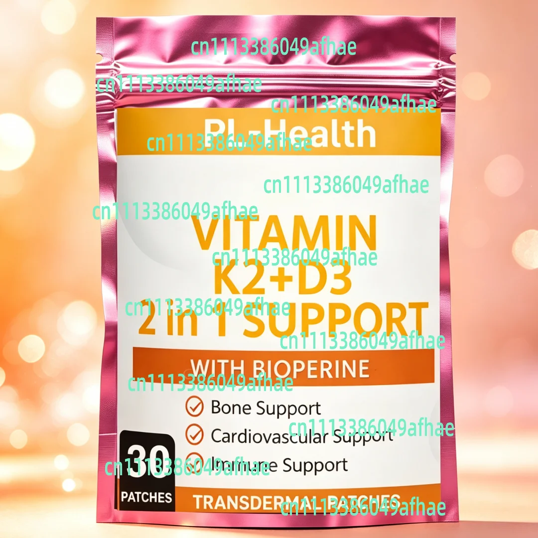 30 Patches Vitamin D3 K2 Transdermal Patches With Calcium For Bone And Heart