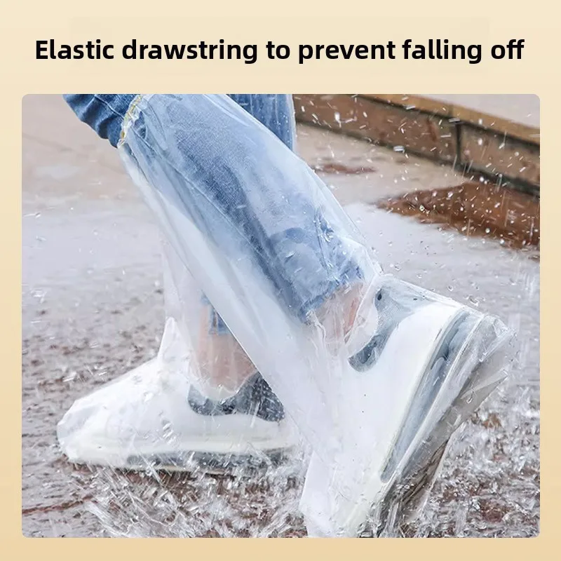 20pcsDisposable Rain Shoe Cover Waterproof and Non-slip Plastic Outdoor Thickened Wear-resistant Isolation Foot Cover Rain Proof