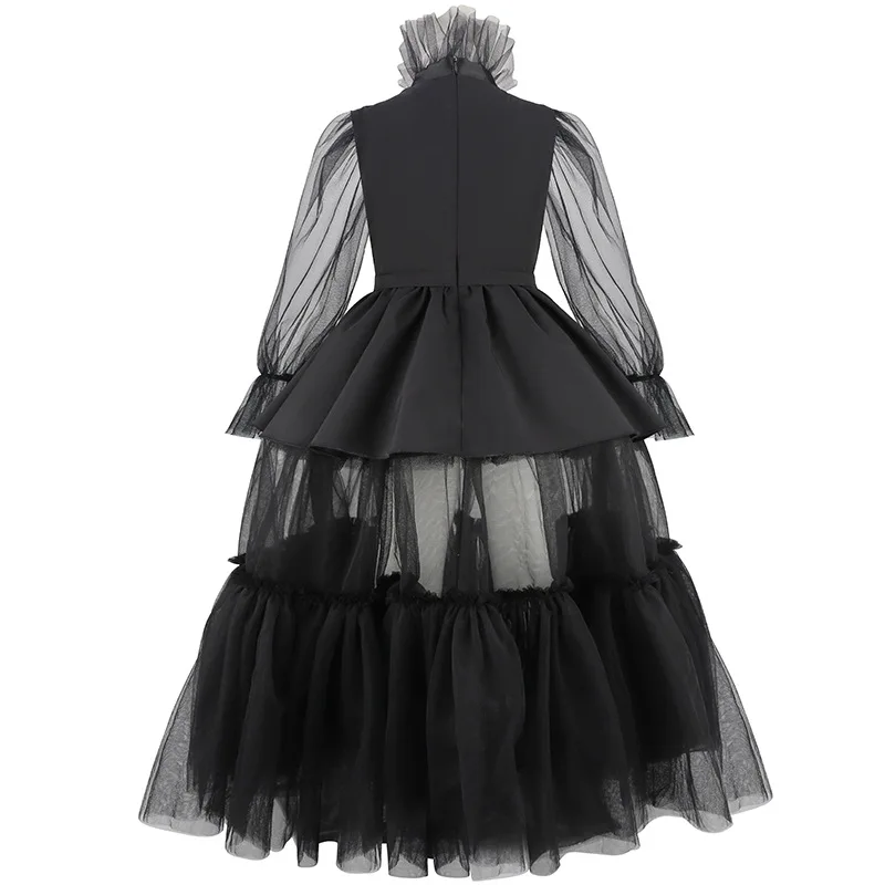 Черная полосатая униформа Академии для девочек, платье для детей, карнавальный костюм на Хэллоуин, ролевая игра, карнавальная вечеринка, роскошный наряд