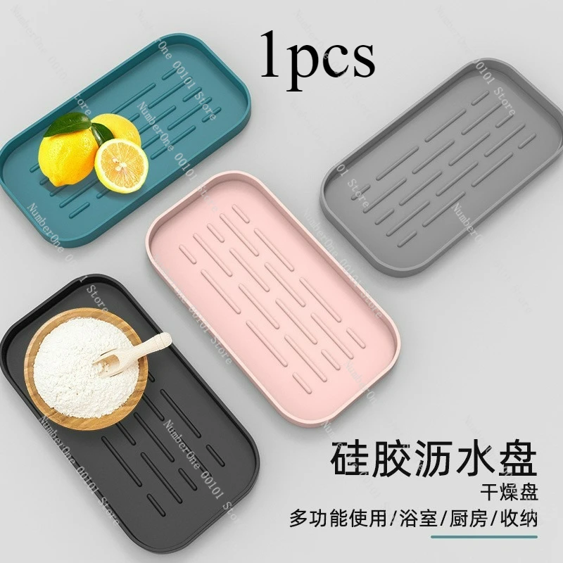 

Силиконовый сливной коврик для хранения столешницы, нескользящий изоляционный коврик для посуды