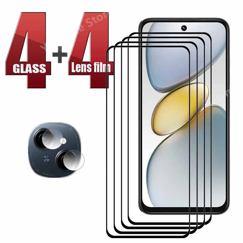 

4+4 Phone Glass For Tecno Spark Go 1S Screen Protector Full Cover For Tecno Spark Go 1 Soft Fiber Camera Lens film