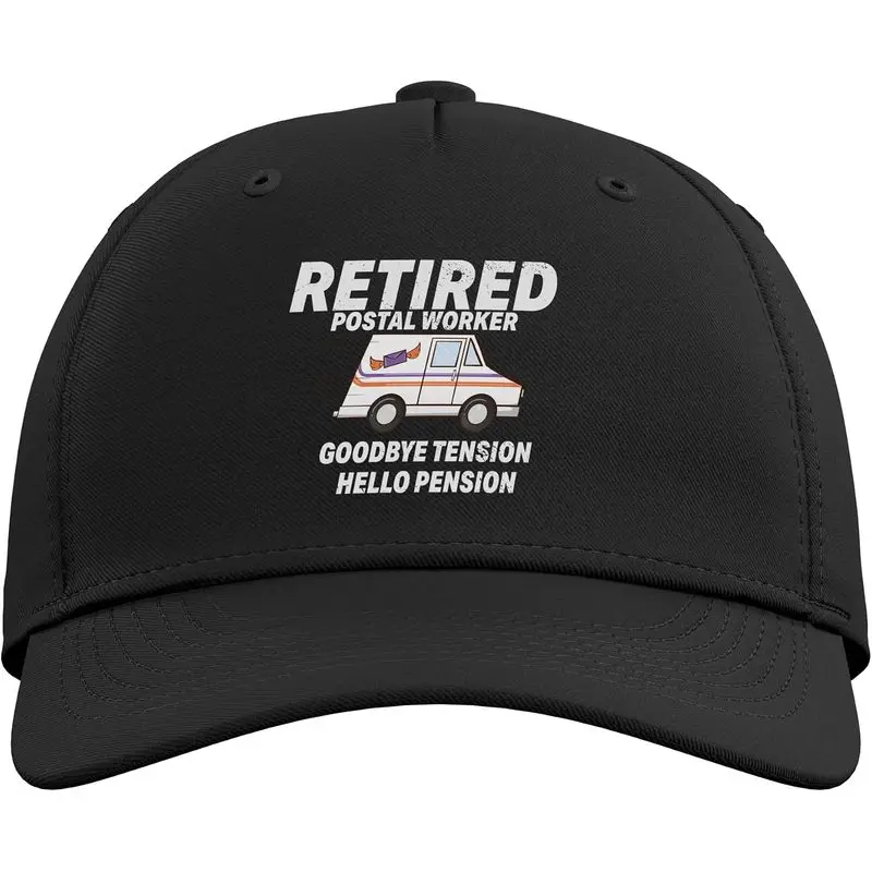Goodbye Tension Hello Pension Retired Postal Worker Adjustable Baseball Hat