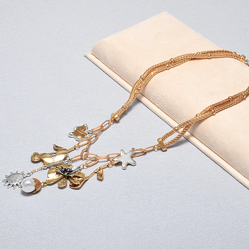 

Fashion Metal Butterfly Pendant Necklaces For Women Vintage Chain Necklaces Statement Party Jewelry Gifts