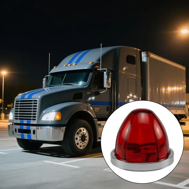 Luz de posición lateral de sandía, luces de posición laterales de remolque, indicador de iluminación auxiliar, reemplazo con rendimiento estable para