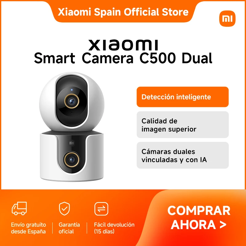 Oficial | Xiaomi Smart Camera C500 Dual, Cámaras duales vinculadas y con IA, Detección inteligente, Calidad de imagen superior