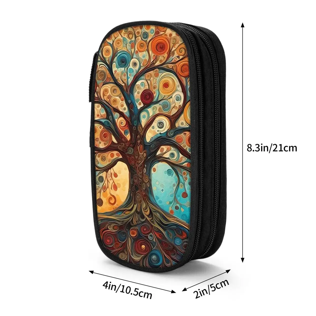 Vibrant Multicolor Tree Of Life Pencil Case for Boy Girl Gifts Pen Box Pencil Bag Stationery Supplies Pen Holder Bag