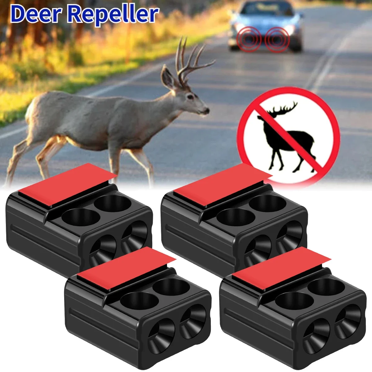 4Pcs Deer Warning Whistles Device Deer Repelling Whistles Physical Ultrasonic Mini Car Whistle Waterproof Save Deer Whistle