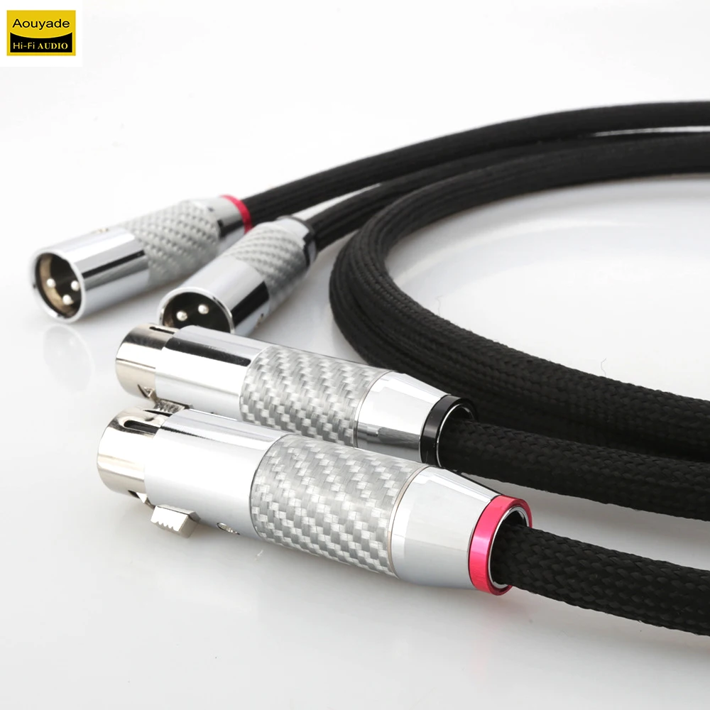 Aouyade4-core silver plated audio amplifier XLR balanced cable audio cable microphone mixing console sound card connection cable