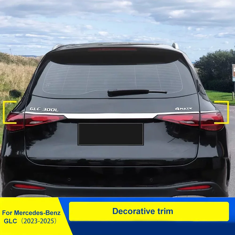 Car Rear Trunk Decor Trim For Mercedes Benz GLC 2023 2024 2025 Molding Body Modification Exterior Protective Accessories