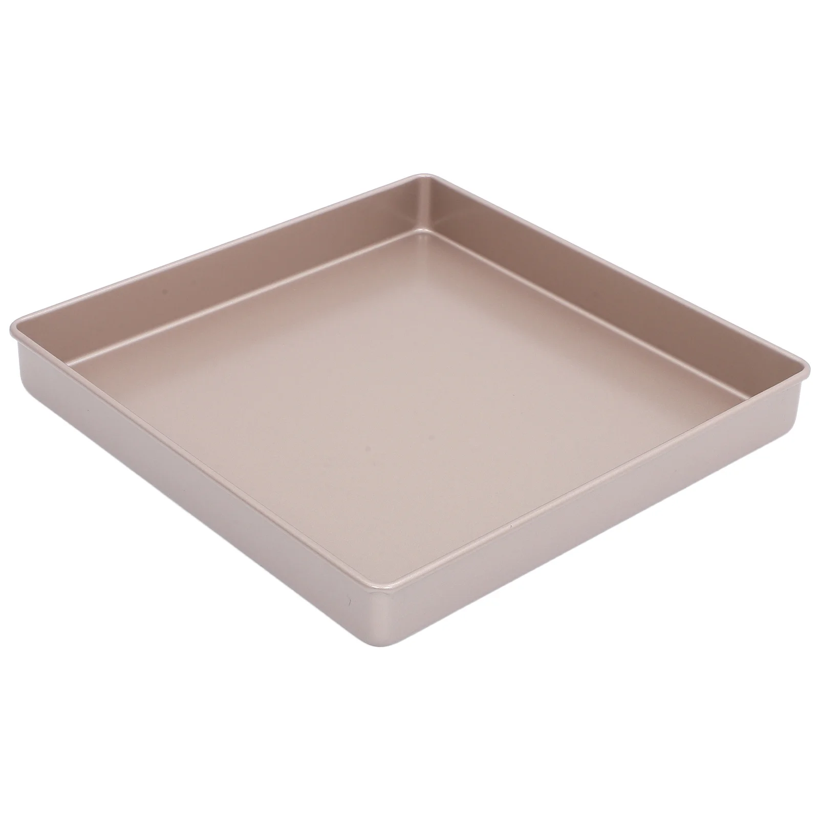 

Square Baking Tray 11.2x11.2x1.38in Nonstick Golden Carbon Steel Cake Pan Efficient Heat Conduction Easy Release Clean Up