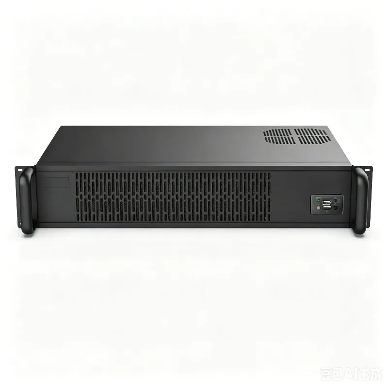 Custom 2U Short Rackmount Chassis 280Mm Depth Mini ITX Case Steel For Industrial PC