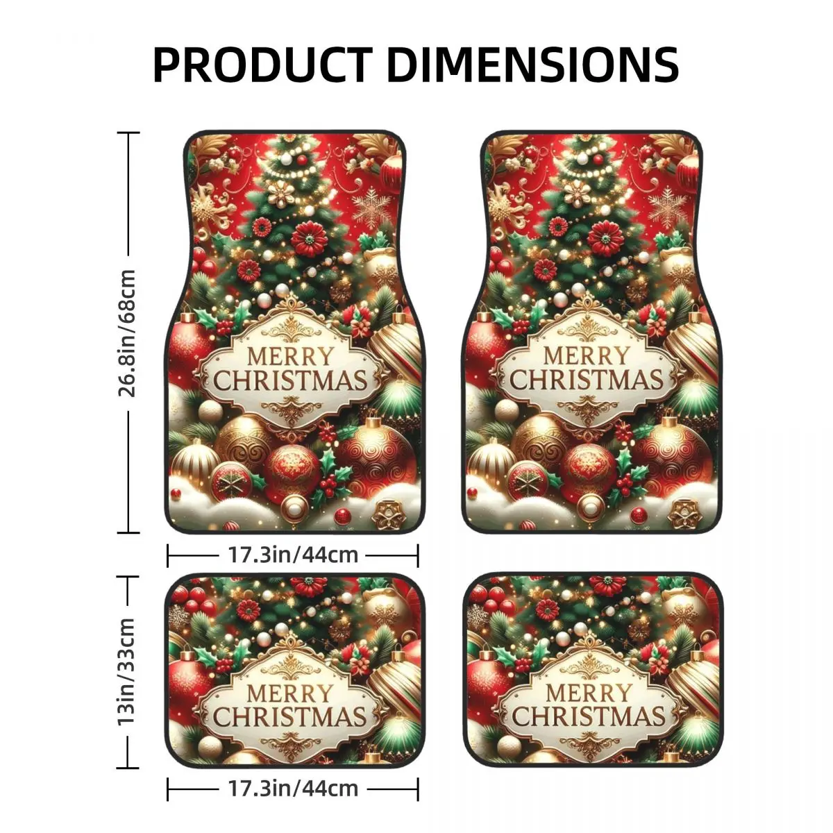 4pcs Abstract Design Car Floor Mats, Festive Celebration, Universal Fit For All Vehicle Models, Front And Rear Seat Compatible,