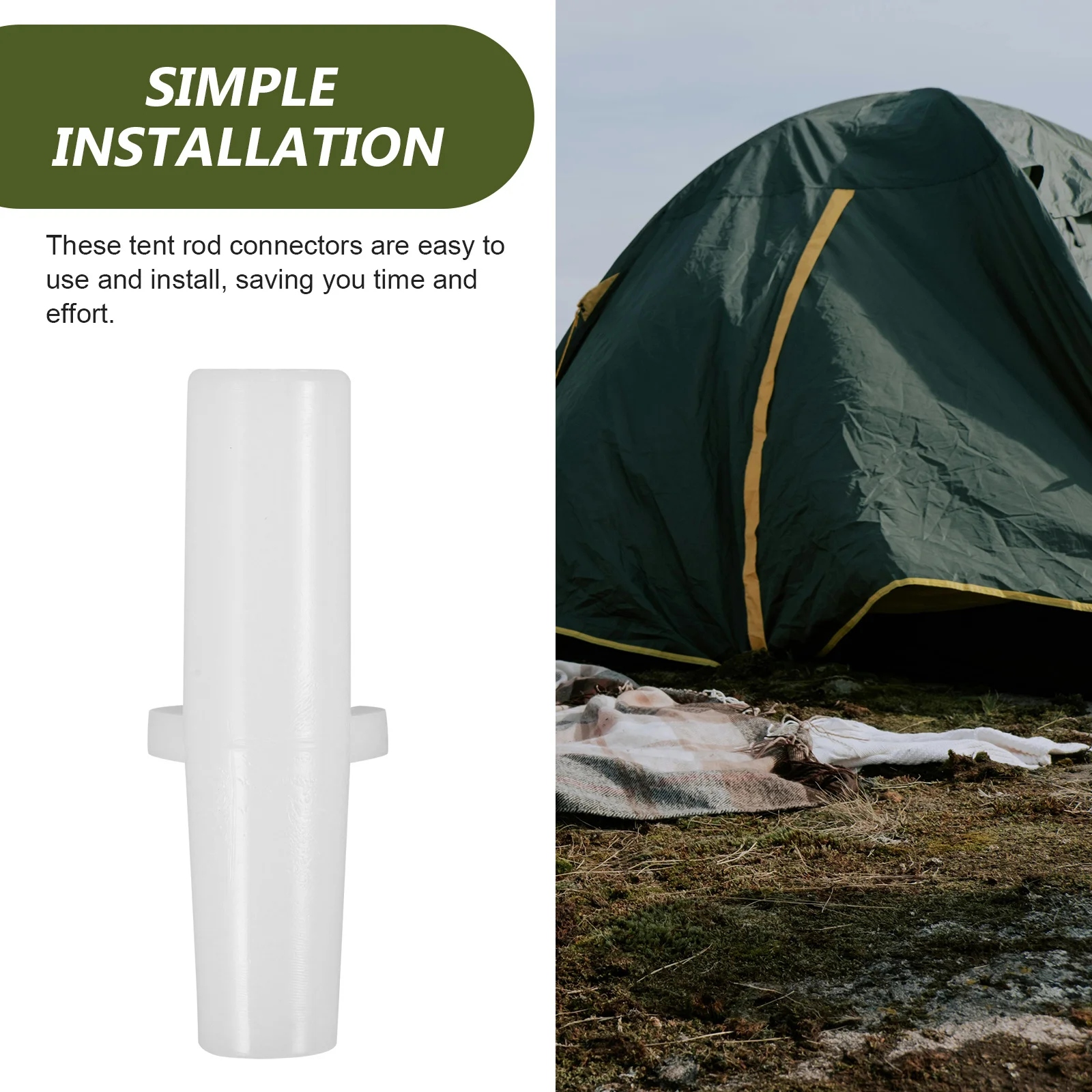 

20 Pcs Accessories Tent Leg Covers Connector for Rods Plastic Adapter Pole Connection Sleeve