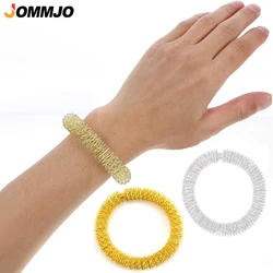 2 pezzi anello per massaggio al polso anello per agopuntura anello per massaggiatore per il polso per la salute anello per massaggio con digitopressione anello per braccialetti con bracciale sensoriale appuntito