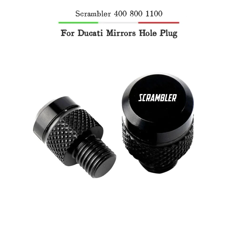 For Ducati Scrambler 400 800 1100 Accessories Motorcycle M10*1.25 Aluminum Screws Bolts Mirror Hole Plugs Cap