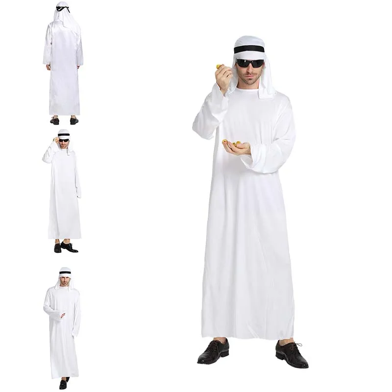 New Fantasia Adulto Prince Arabian Arab Costume Men Middle East Ali Baba Sheik Costumes Halloween Purim Carnival Cosplay Outfits