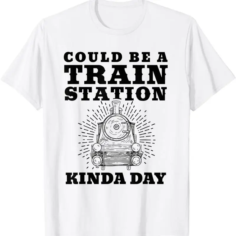 

Train Station Kinda Day Funny Retro Model Railroad T Shirt