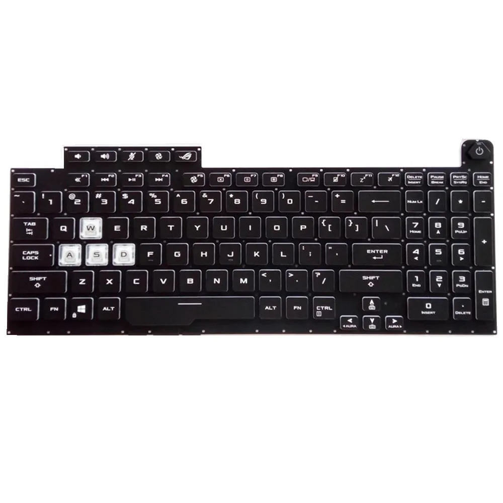 KR\NE\SW\US Laptop Keyboard For ASUS ROG Strix G17 G712L G712LW G712LV G712LU G712LWS Black With RGB 4-ZONE Backlit