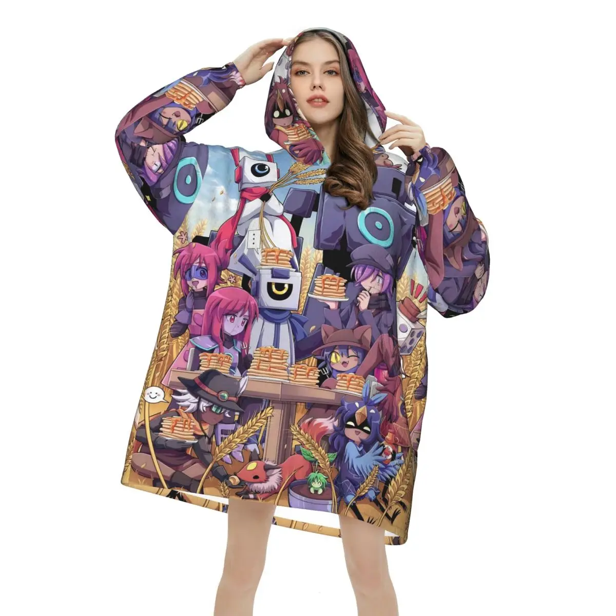 OneShots Niko Blanket Hoodie Oversized Wearable Sweatshirt Blanket Warm Gifts for Women Girls Girlfriend