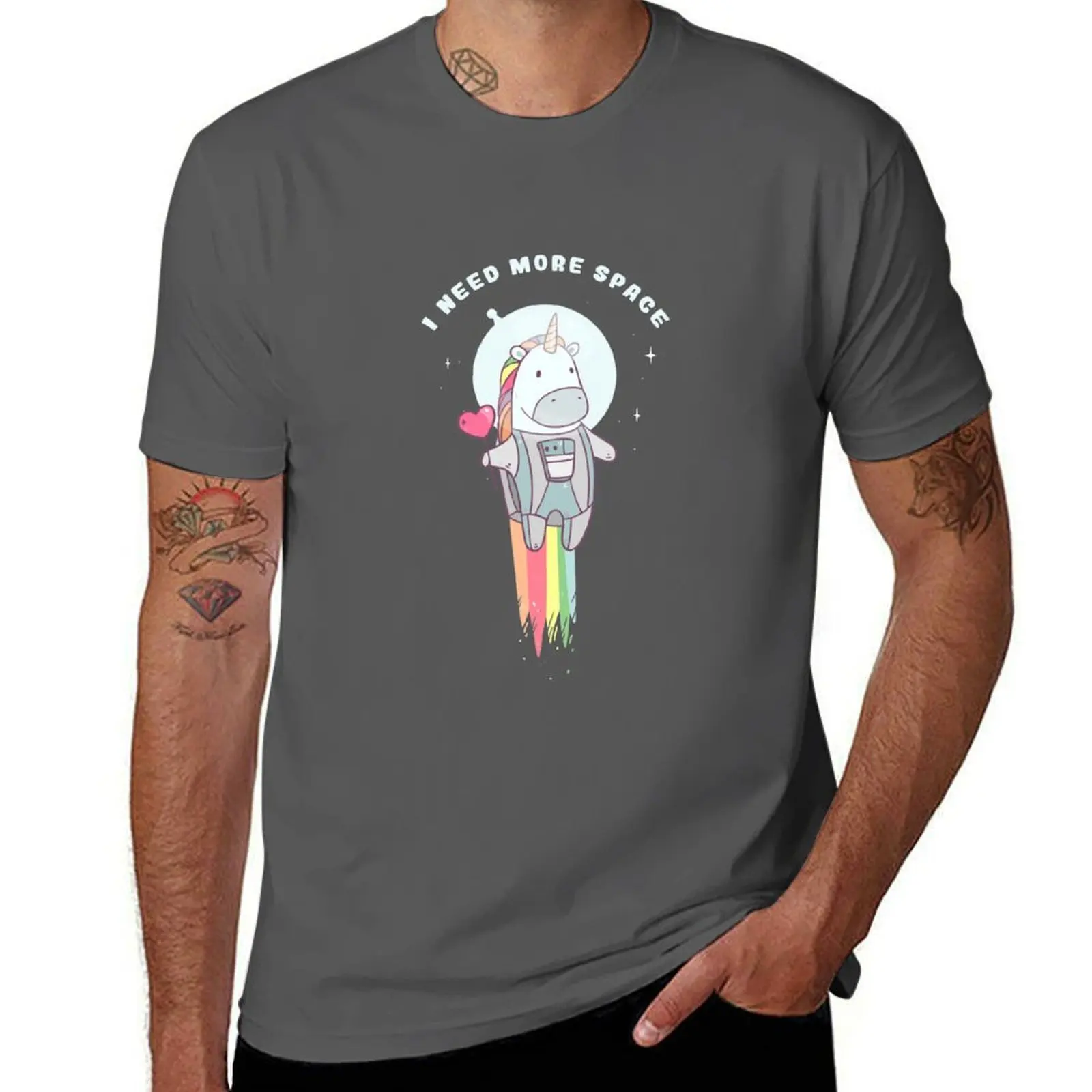

Unicorn Need More Space! T-Shirt Casual Streetwear Short Sleeve Tee
