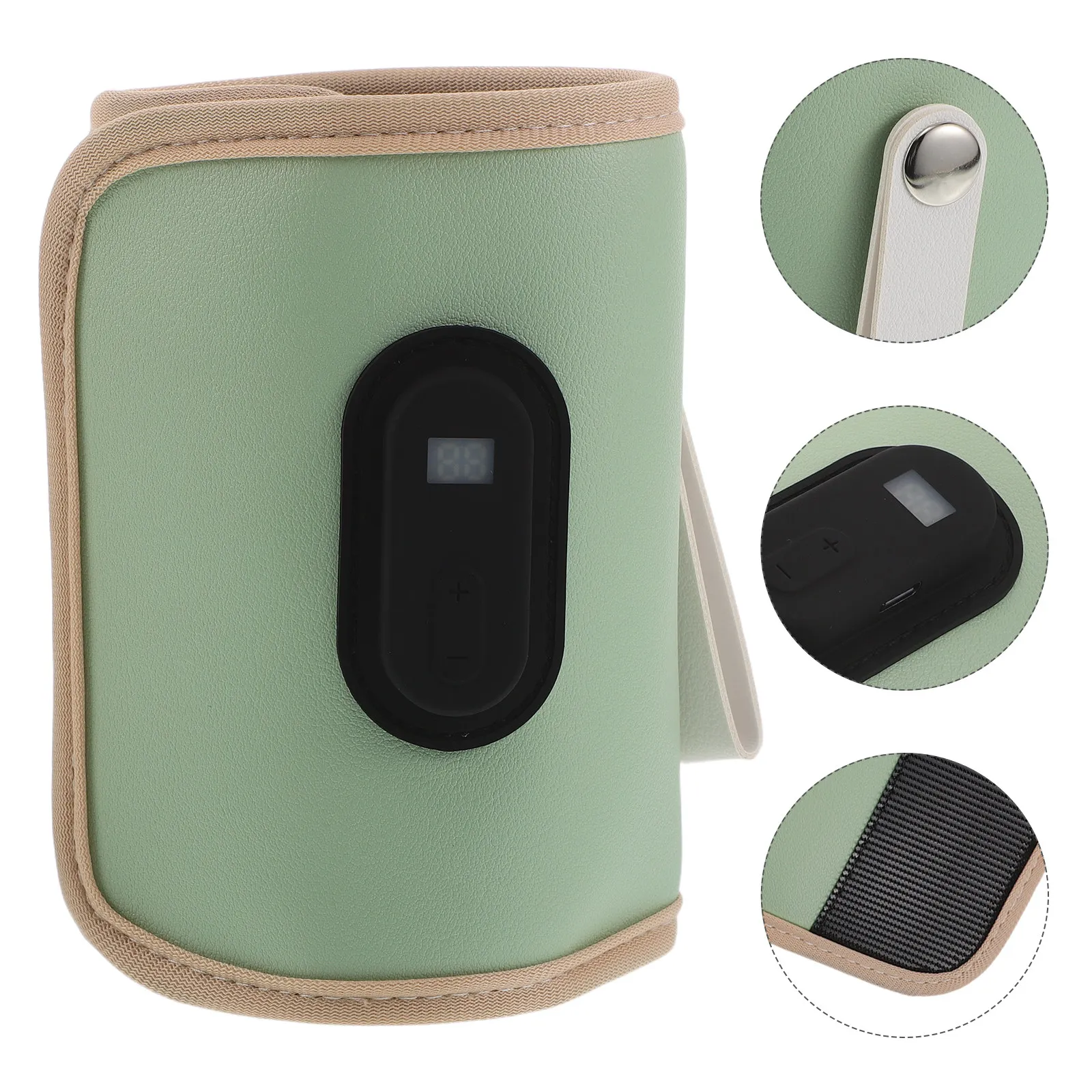 

Портативный USB-подогреватель для бутылочек: цифровой контроль температуры, быстрый нагрев, изолированный чехол для детских бутылочек, компактный, для путешествий и кемпинга