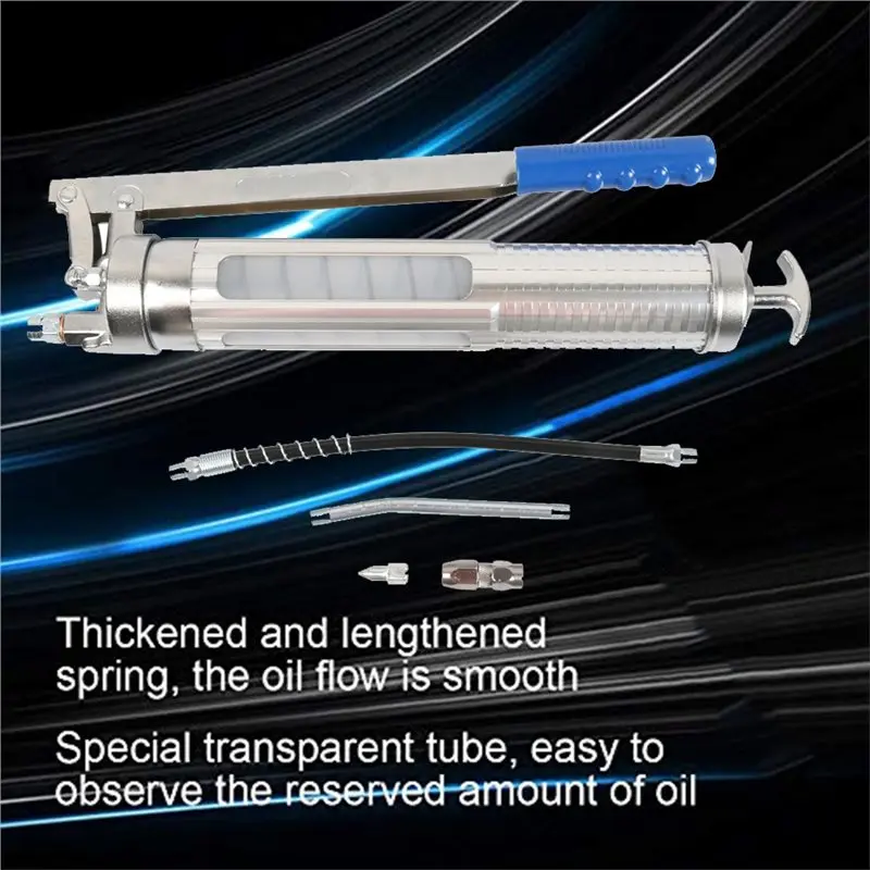 N26R-Grease Pump With Transparent Tube Kit Heavy Duty Lubrication Tool For Automotive Industrial And Agricultural Equipment