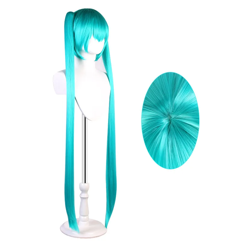 Hatsune Miku Cosplay perruque Anime longue perruque bleue pour les femmes Cosplay accessoires dessin animé carnaval fête résistant à la chaleur perruques de cheveux synthétiques