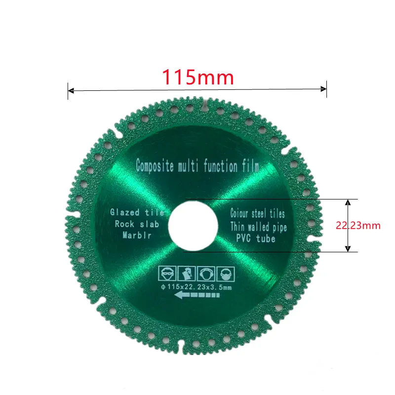 115/125mm Gesoldeerde diamantzaagblad doorslijpschijf 22.23mm staal metaal steen gietijzer staal versterking aluminium