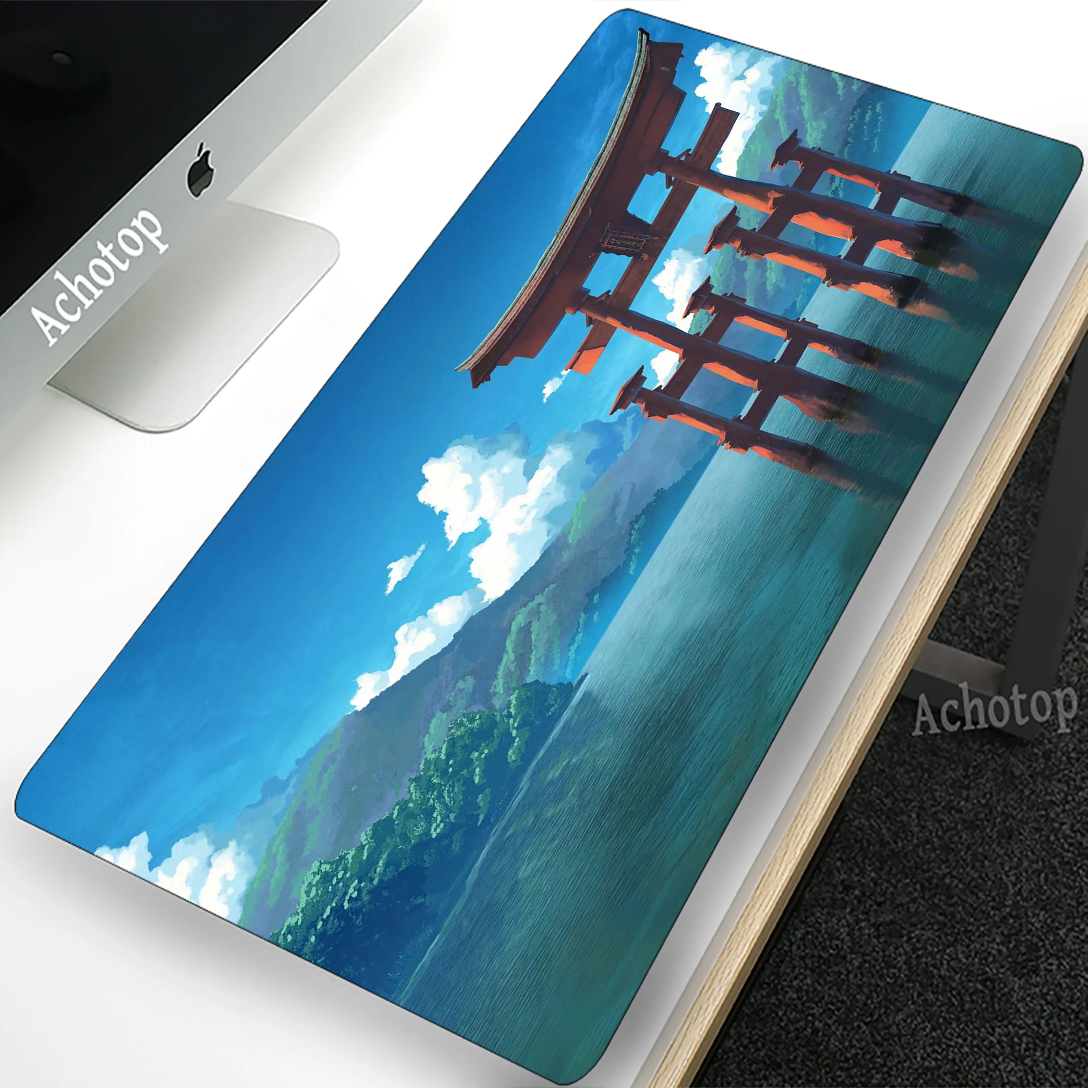 

Japanese Landscape Mouse Pad Gaming Setup Accessories Mousepad Anti-slip Desk Mat Locking Edge Mouse Pads Notebook Keyboard Mat