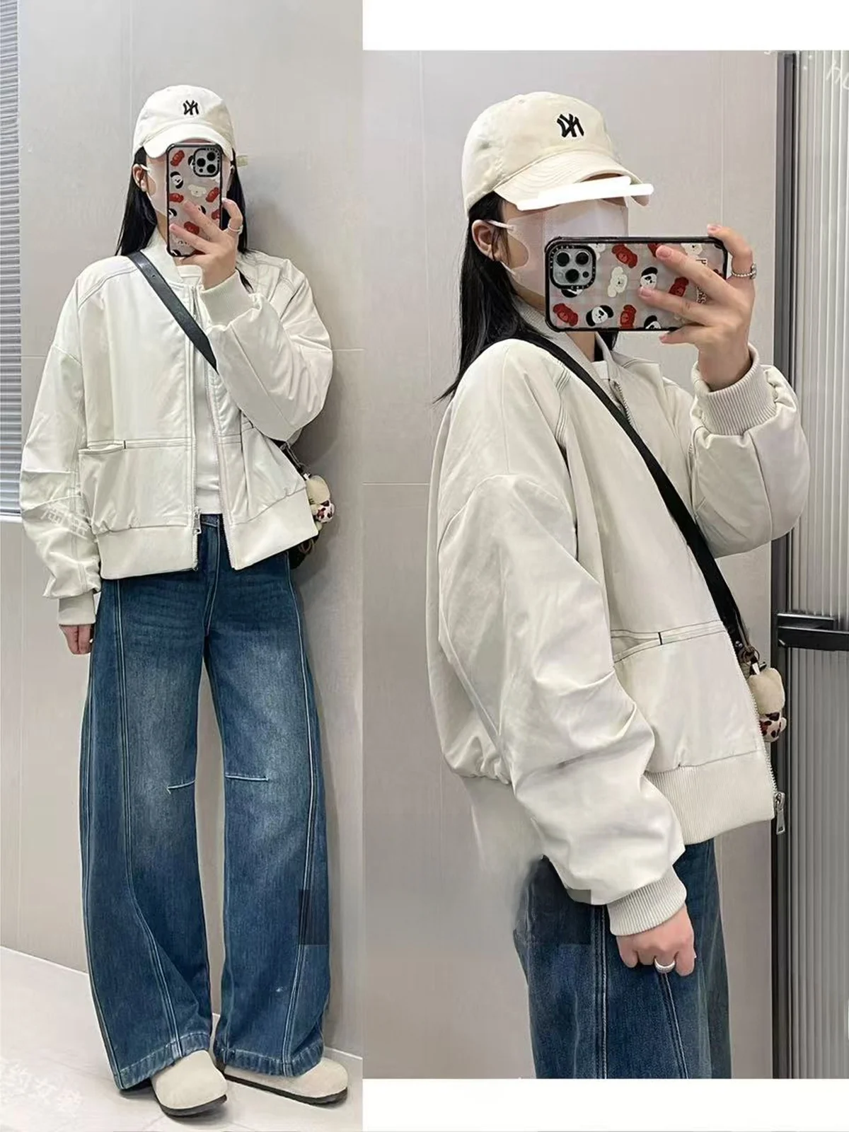 

Winter Thiened Cool Sli Casual Baseball Jaet Cotton Coat Flight Jaet Filled ort Women's Outerwear Warm Zipper